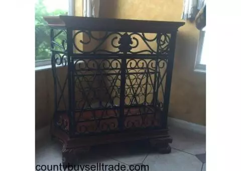 4 chair dining table and matching wine rack