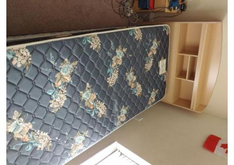 Twin Bed with Bookcase Headboard